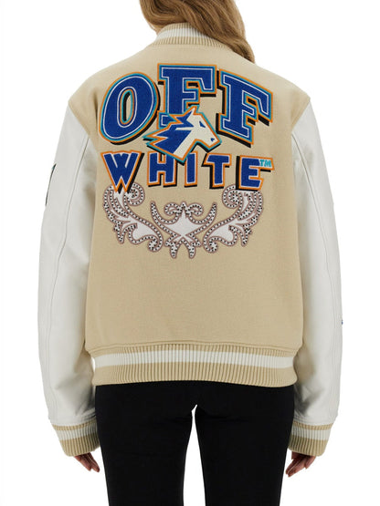 Off-White Women Varsity Jacket by Luosophy