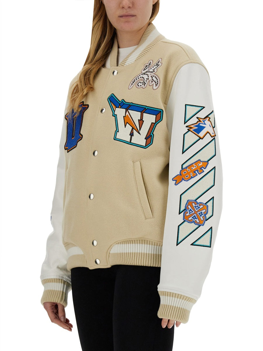 Off-White Women Varsity Jacket by Luosophy
