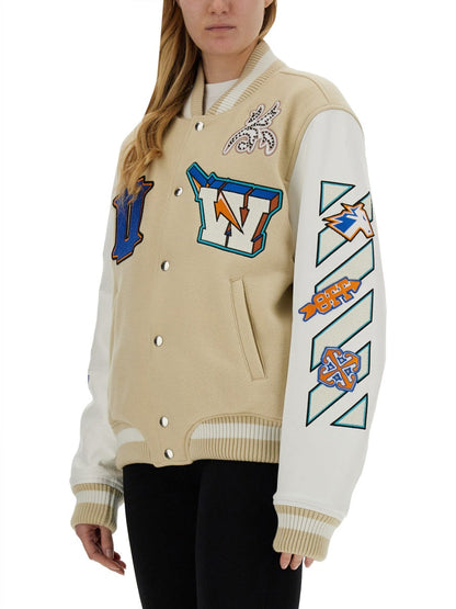 Off-White Women Varsity Jacket by Luosophy