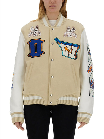 Off-White Women Varsity Jacket by Luosophy