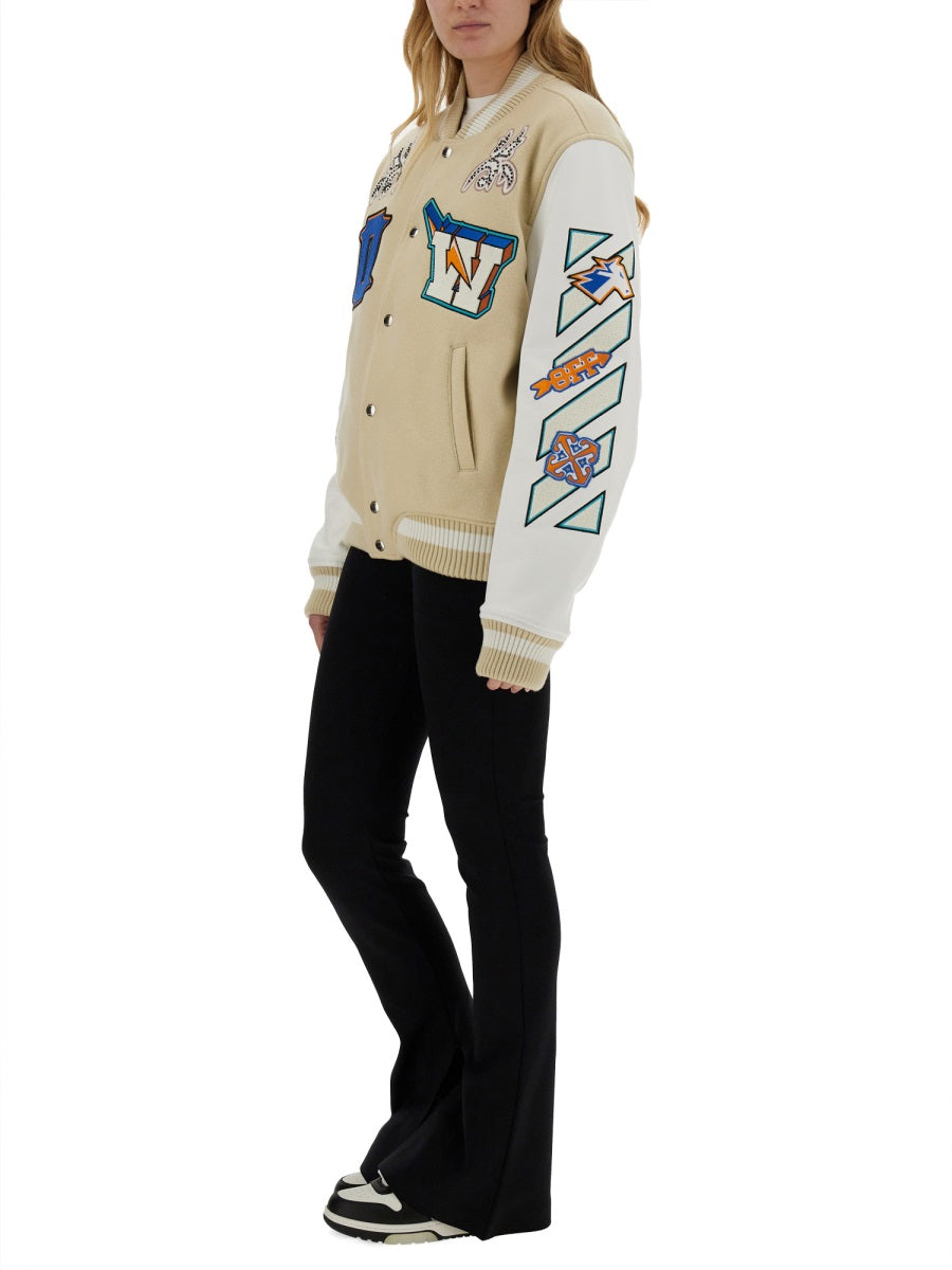 Off-White Women Varsity Jacket by Luosophy