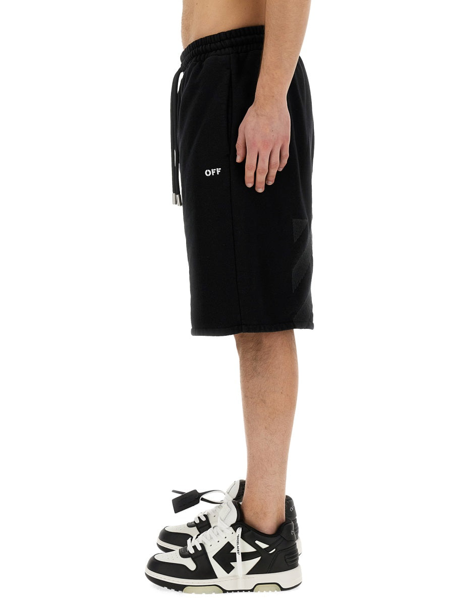 Off-White Men Bermuda With Logo by Luosophy