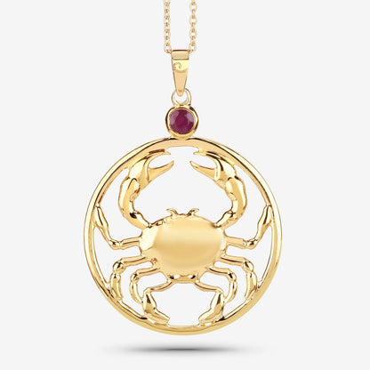 0.33 Carat Genuine Ruby .925 Sterling Silver Pendant  DestGlow