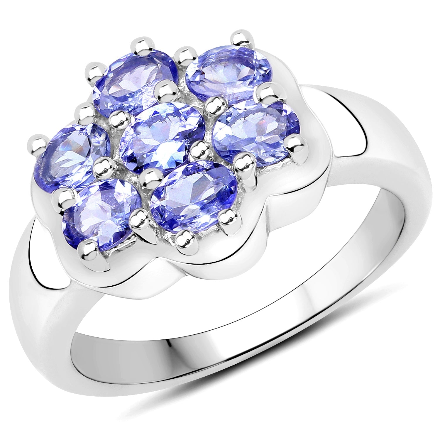 1.19 Carat Genuine Tanzanite .925 Sterling Silver Ring by Bids.com