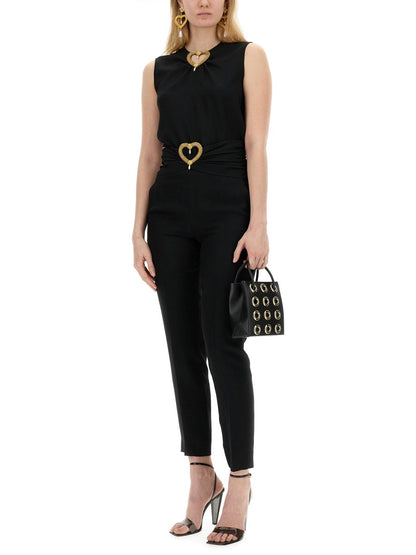 Moschino Women Pants With Heart Application by Luosophy