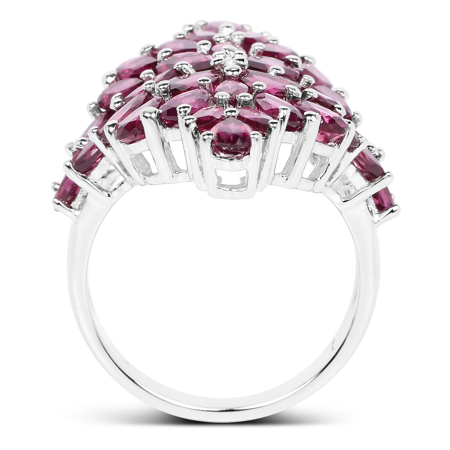 7.52 Carat Genuine Rhodolite .925 Sterling Silver Ring by Bids.com