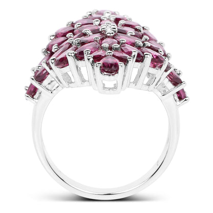 7.52 Carat Genuine Rhodolite .925 Sterling Silver Ring by Bids.com