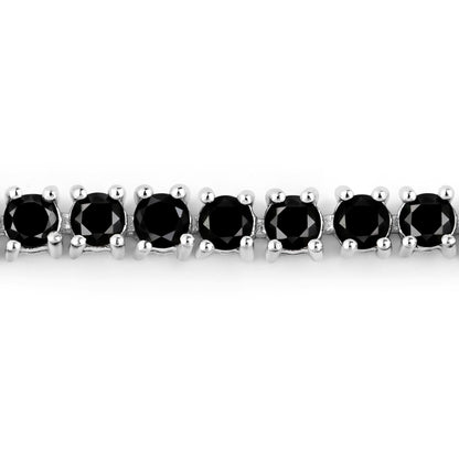 3.15 Carat Genuine Black Diamond .925 Sterling Silver Bracelet by Bids.com