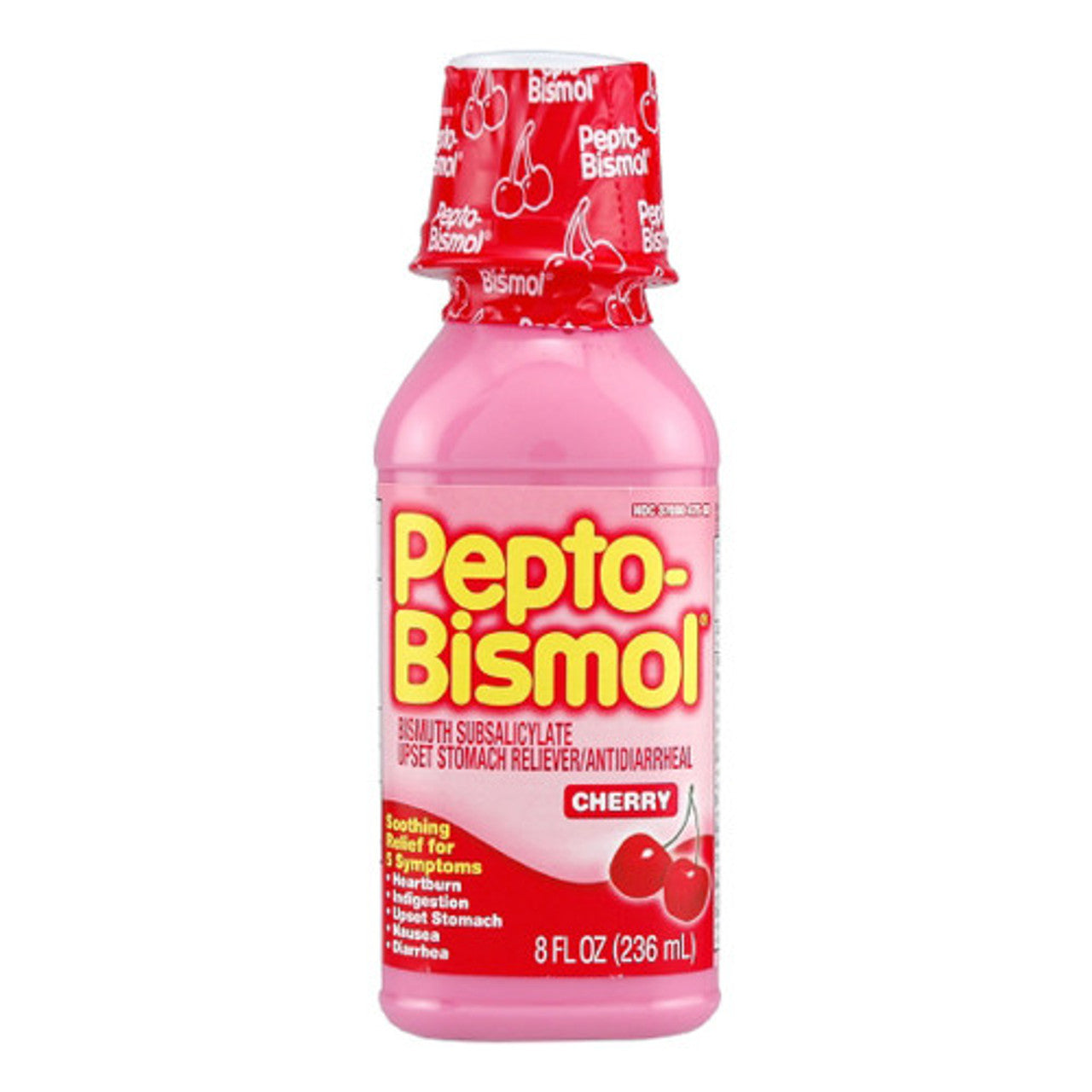 Pepto Bismol Cherry Liquid, Upset Stomach Reliever and Antidiarrheal, 8 fl oz by Pasteur Pharmacy