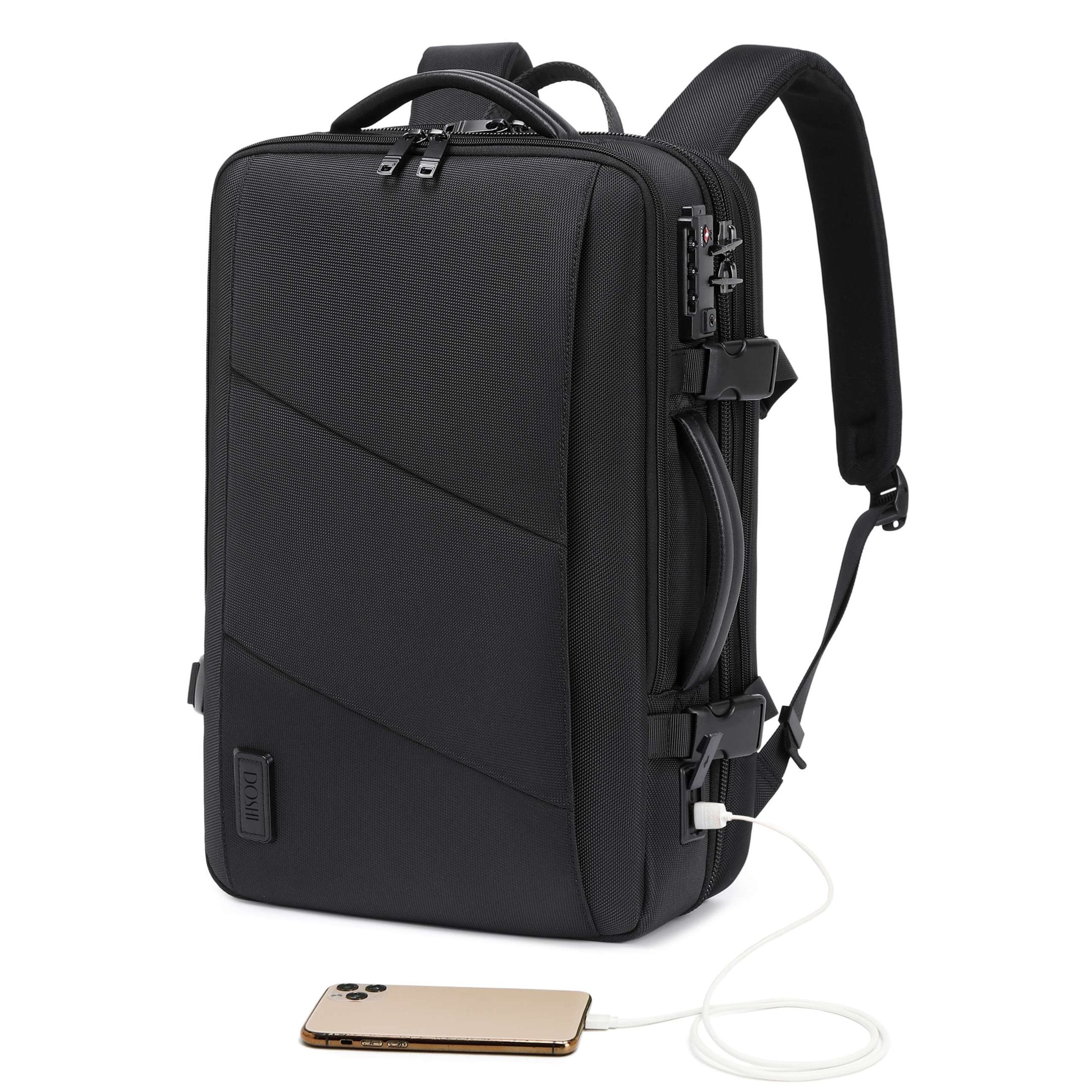 Pro Travel Vegan Backpack 401 - Expandable &amp; Lock by Doshi FCSA