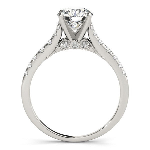 14k White Gold Diamond Engagement Ring With Single Row Band (1 3/4 cttw) by Bids.com