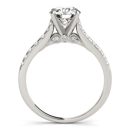 14k White Gold Diamond Engagement Ring With Single Row Band (1 3/4 cttw) by Bids.com