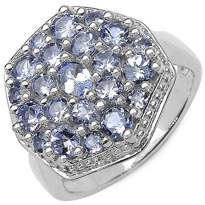 1.61 Carat Genuine Tanzanite .925 Sterling Silver Ring by Bids.com