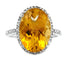 Natural 5.17ct Citrine Diamond Ring 14KT White Gold by Bids.com