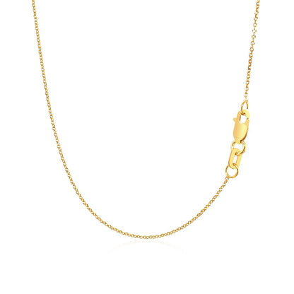 14k Yellow Gold Polished Moon Necklace with Diamond  DestGlow