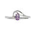 Natural .02ct Amethyst Diamond Ring 10KT White Gold by Bids.com
