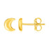 14k Yellow Gold Post Earrings with Moons  DestGlow