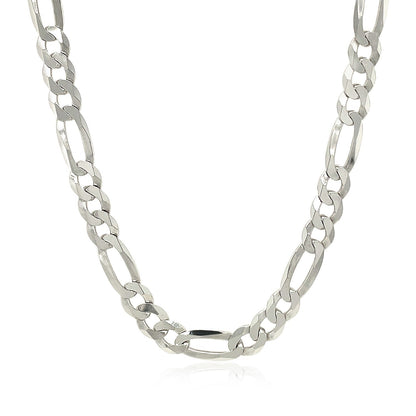 Rhodium Plated 5.5mm Sterling Silver Figaro Style Chain by Bids.com