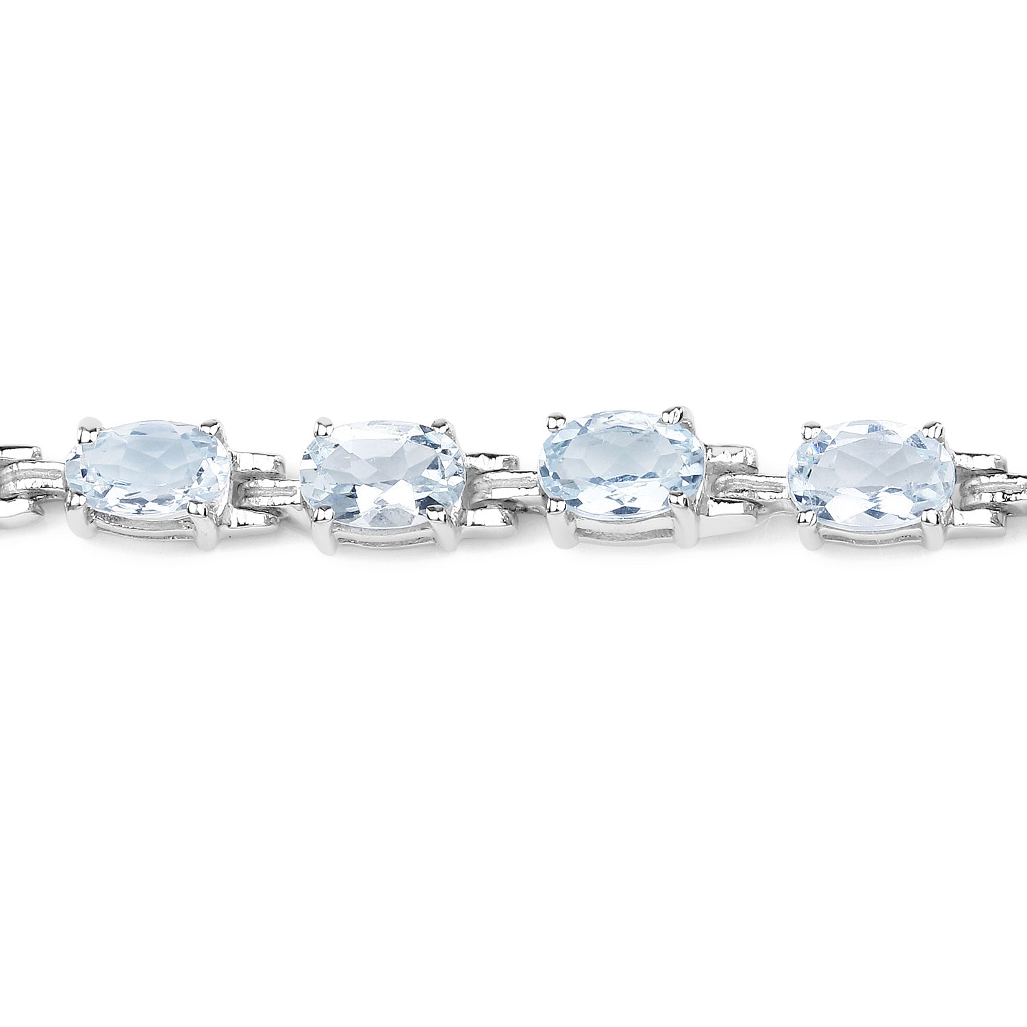 8.80 Carat Genuine Aquamarine .925 Sterling Silver Bracelet by Bids.com
