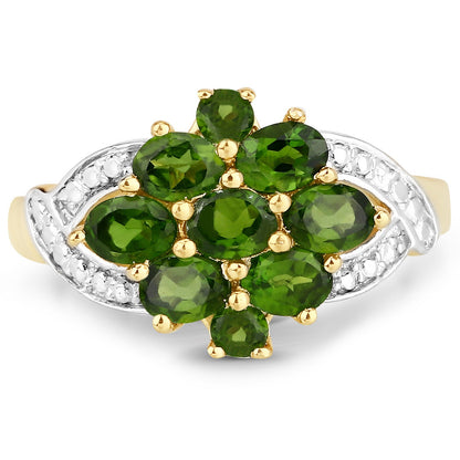 1.26 Carat Genuine Chrome Diopside .925 Sterling Silver Ring by Bids.com