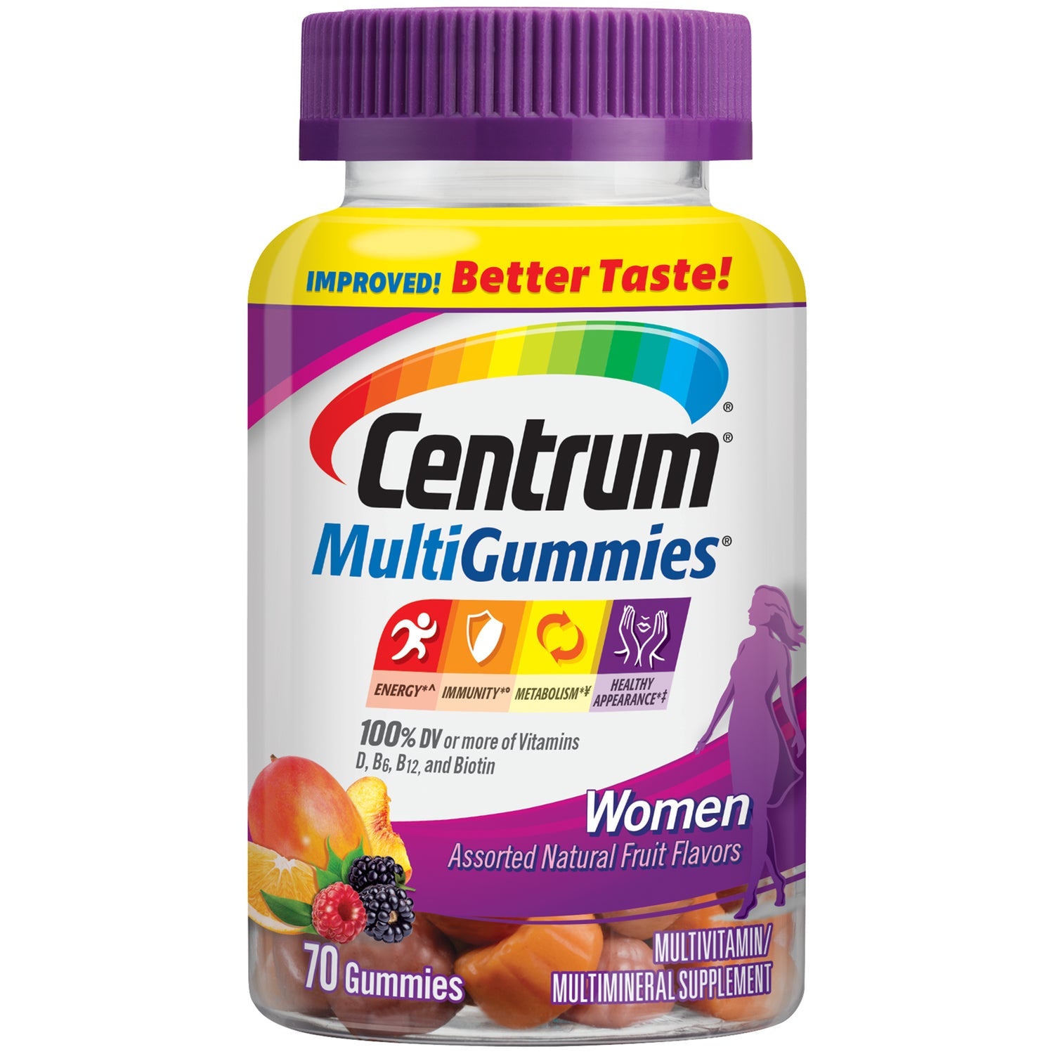 Centrum MultiGummies Gummy Multivitamin For Women, Multivitamin/Multimineral Supplement With Vitamin D3, B Vitamins And Antioxidants, Assorted Fruit Flavor by Pasteur Pharmacy