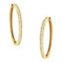 14K Yellow Gold 1.0 Cttw Round Brilliant Cut Diamond Channel Set Circle Hoop Earrings (I-J Color, I1-I2 Clarity) by Bids.com