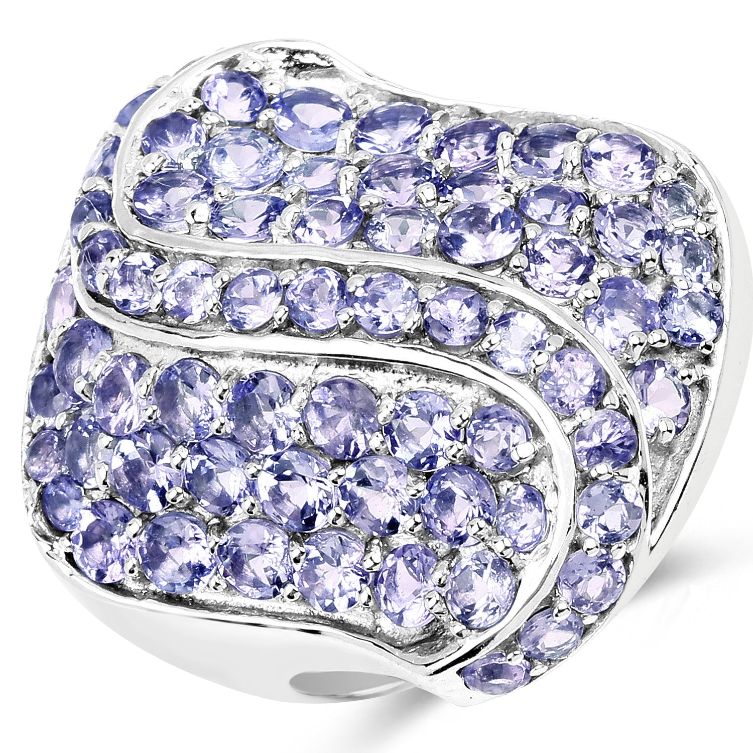 3.65 Carat Genuine Tanzanite .925 Sterling Silver Ring by Bids.com
