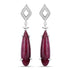 23.25 Carat Dyed Ruby and White Topaz .925 Sterling Silver Earrings by Bids.com