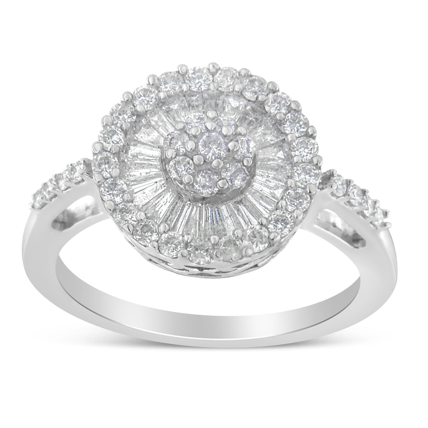 10KT White Gold Diamond Cocktail Ring (1 cttw, H-I Color, SI2-I1 Clarity) by Bids.com