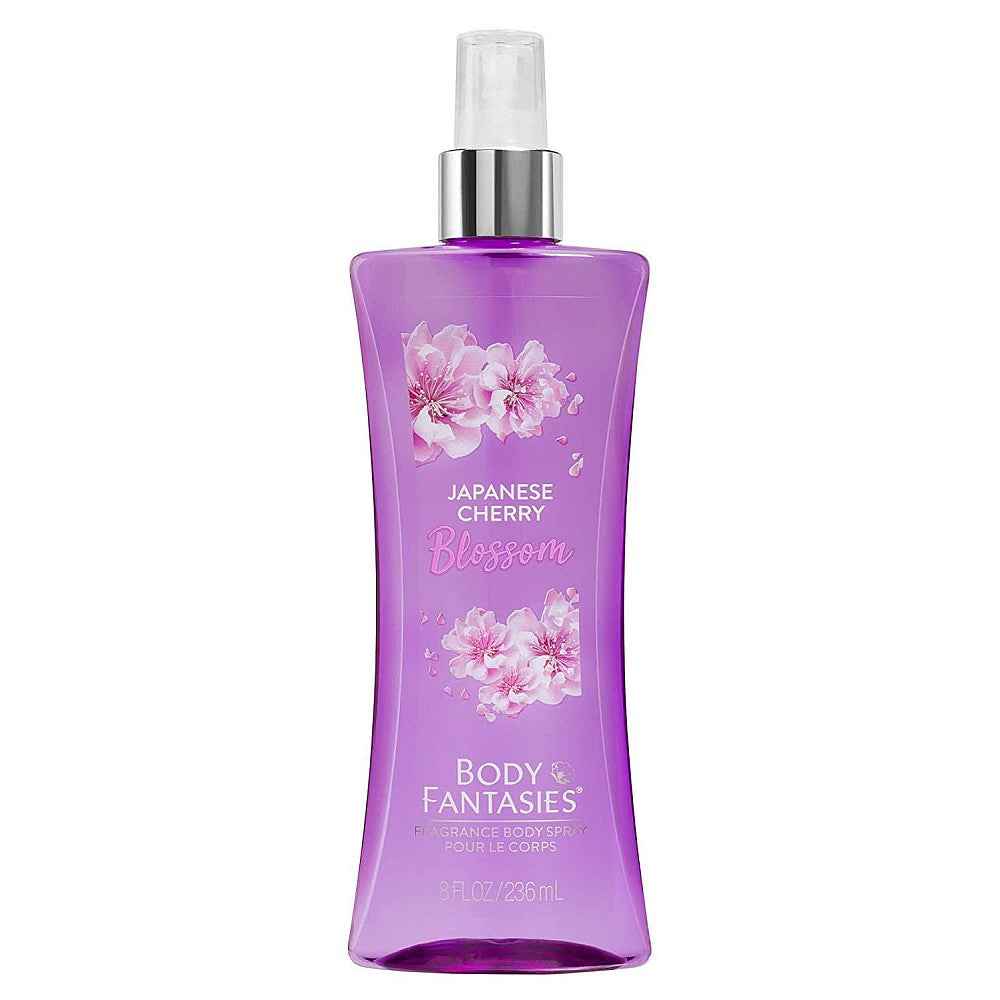 Body Fantasies Signature Cherry Blossom Fragrance Body Spray, Fresh Floral Scent, 8 fl oz