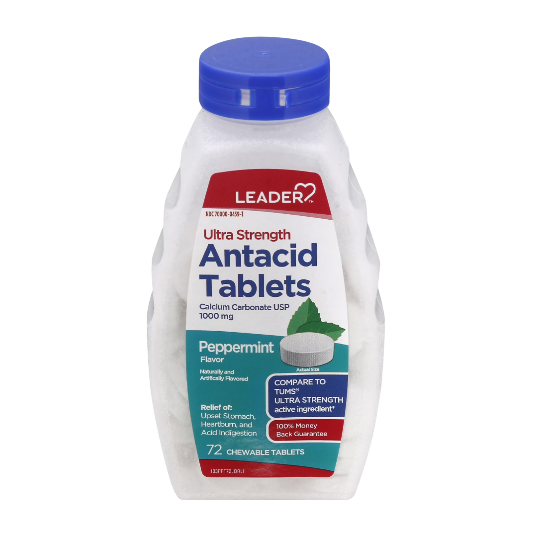 Leader Antacid Peppermint 72 Tabletas by Farmacias Savia