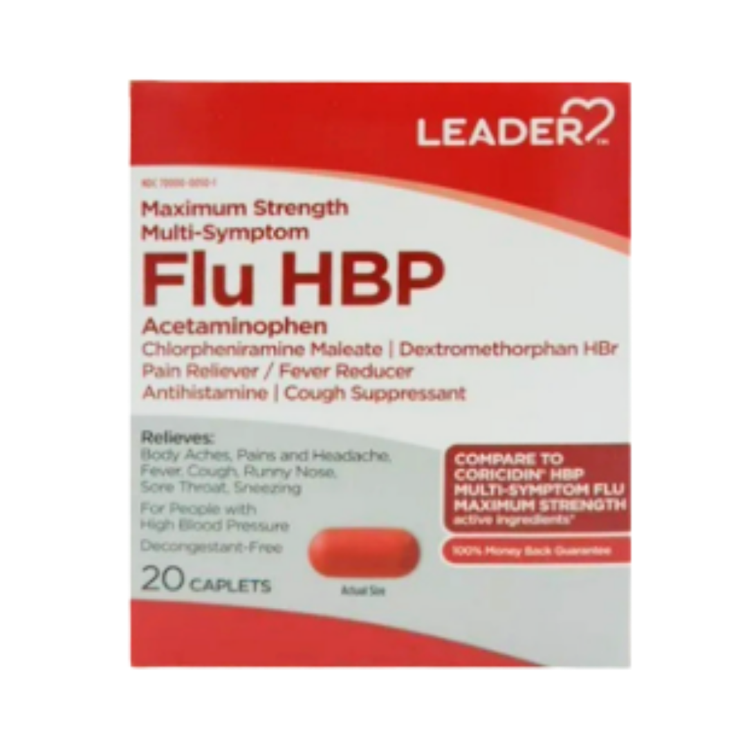 Leader Flu Relief Caplets (20 ct) by Farmacias Savia