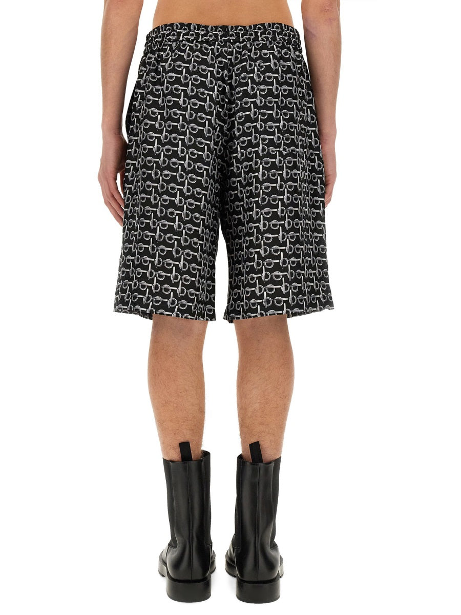 Burberry Men All Over Print Bermuda Shorts by Luosophy