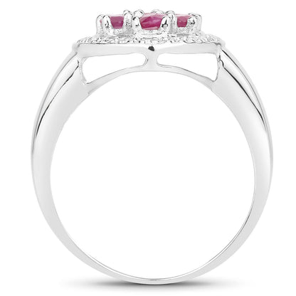 1.54 Carat Genuine Ruby .925 Sterling Silver Ring by Bids.com
