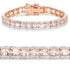 18K Rose Gold Plated 11.60 Carat Genuine Morganite .925 Sterling Silver Bracelet by Bids.com