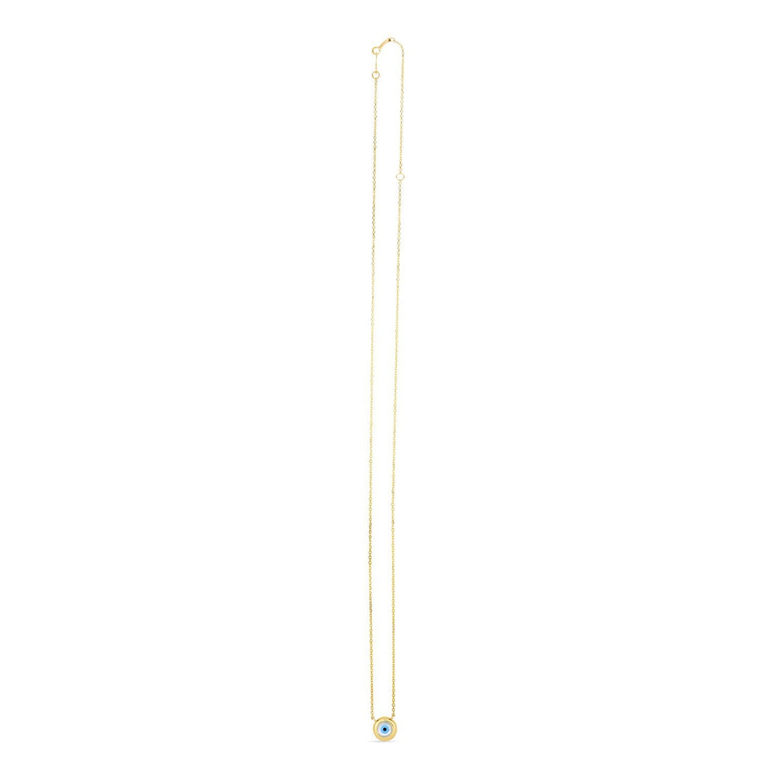 14k Yellow Gold MOP Evil Eye Necklace by Bids.com