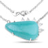 13.41 Carat Genuine Amazonite And White Topaz .925 Sterling Silver Pendant by Bids.com