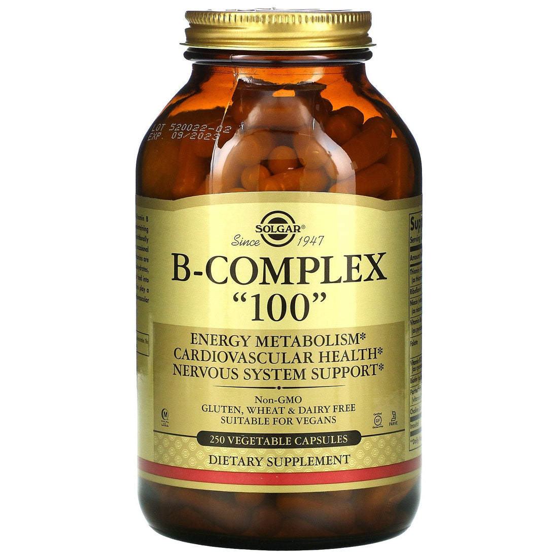 Solgar B-Complex “100” Vegetable Capsules by Pasteur Pharmacy