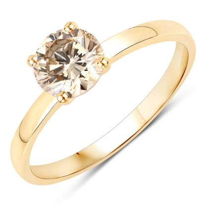 1.00 Carat Genuine TTLB Diamond 14K Yellow Gold Ring by Bids.com