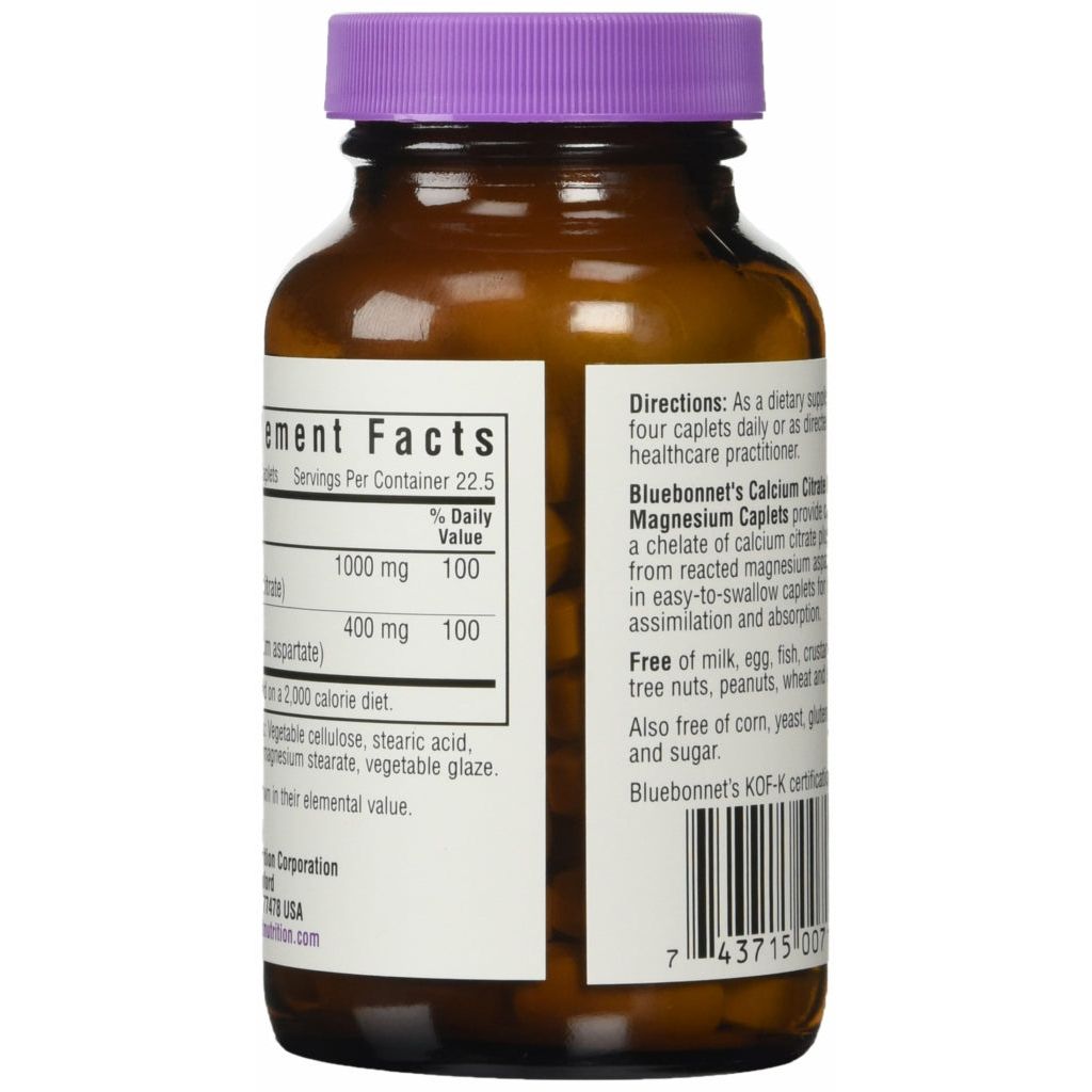 Bluebonnet Calcium Citrate Plus Magnesium Caplets by Pasteur Pharmacy