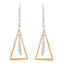 14K Rose and White Gold 3/8 Cttw Diamond Windchime Drop and Dangle Earring (G-H Color, SI1-SI2 Clarity) by Bids.com