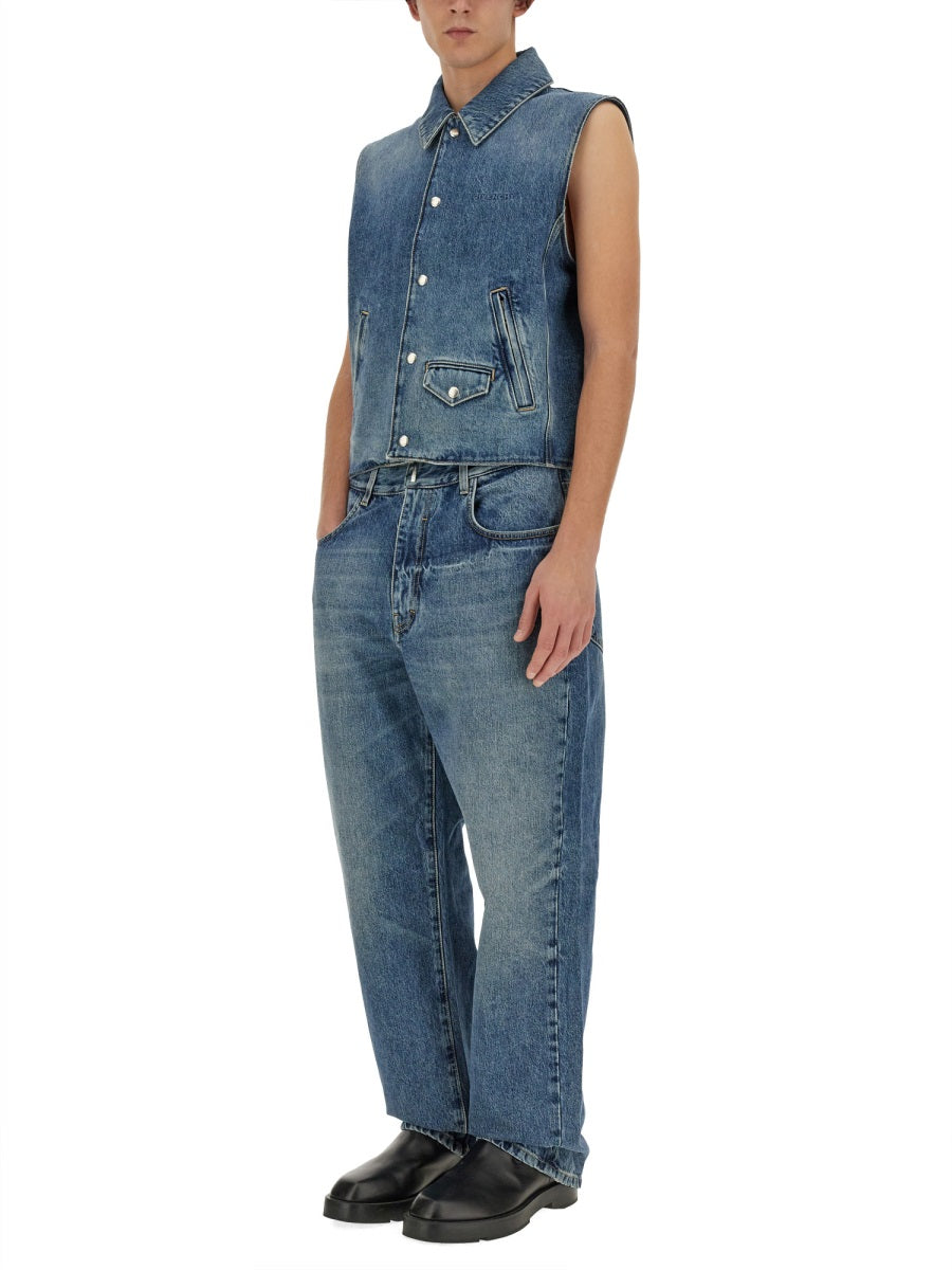 Givenchy Men Denim Vest by Luosophy
