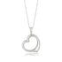 14k White Gold Floating Heart Drop Pendant by Bids.com