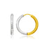 14k Two-Tone Gold Hinge Hammered Hoop Earrings by Bids.com