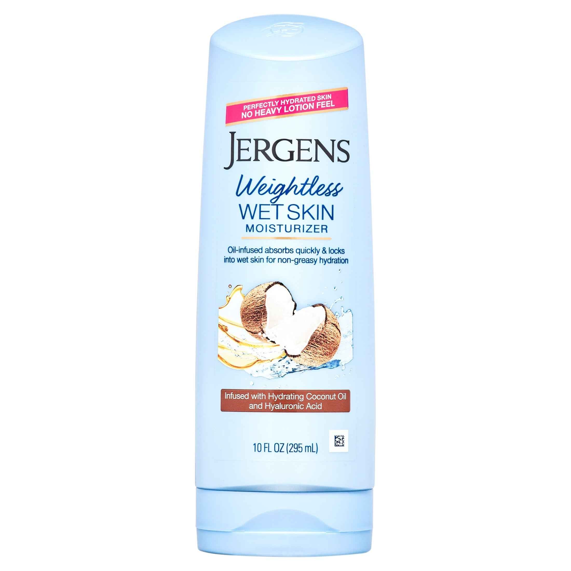 Jergens Weightless Wet Skin Moisturizer, Coconut Oil, 10 Fl Oz (295 Ml)