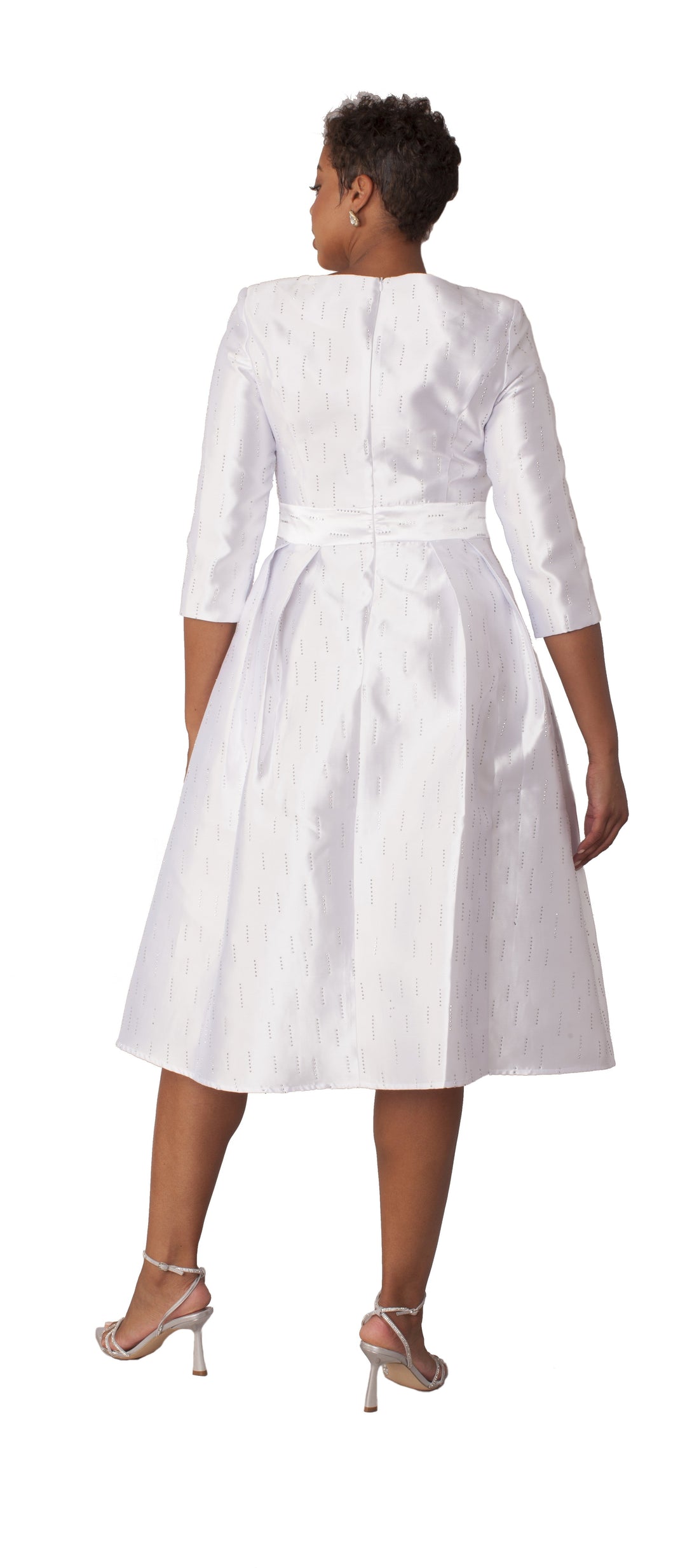 Shimmer A-Line Tea Length Dress - 9763 by Tally Taylor