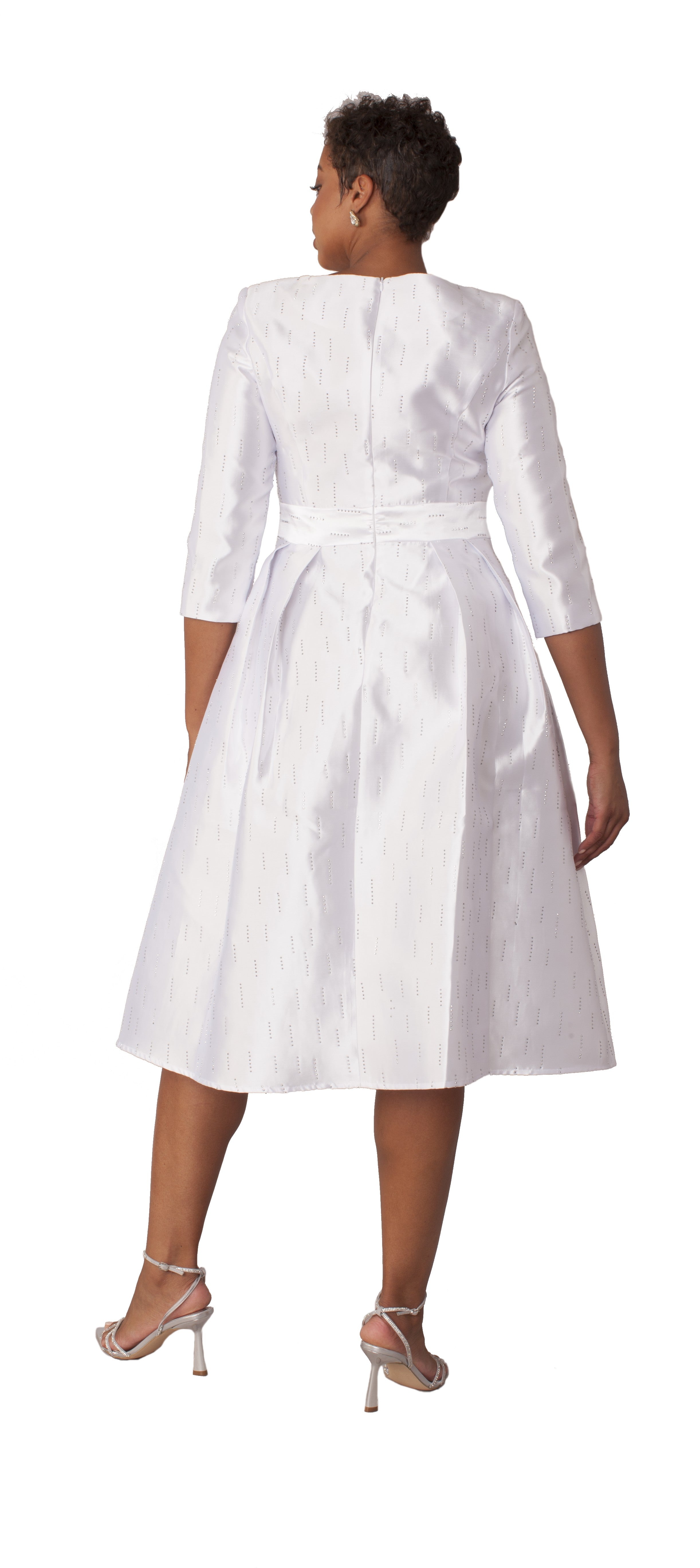 Shimmer A-Line Tea Length Dress - 9763 by Tally Taylor