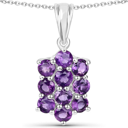 6.80 Carat Genuine Amethyst .925 Sterling Silver 3 Piece Jewelry Set (Ring, Earrings, and Pendant w/ Chain) by Bids.com