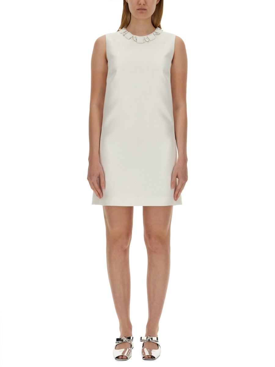Versace Women Mini Duchesse Dress With Crystals by Luosophy