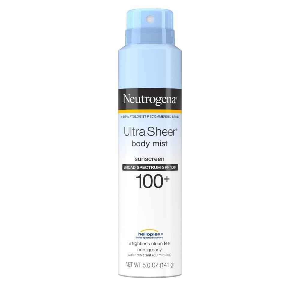 Neutrogena Ultra Sheer Body Mist Sunscreen Spray, SPF 100